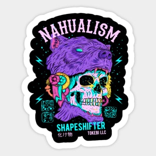 Nahualism Shapeshifter Skull Sticker